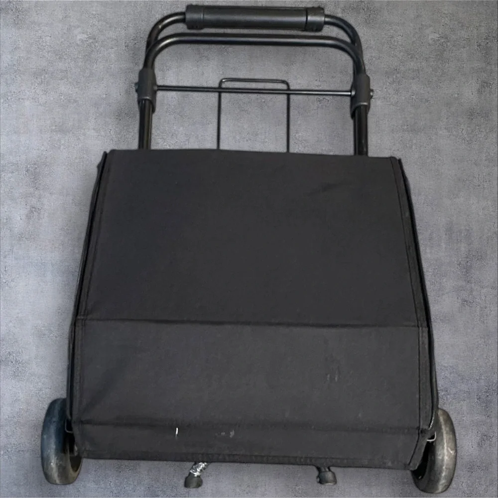 Creative Memories Rolling Tote Bag w/ Collapsible‎ Cart Black Vintage Scrapbook